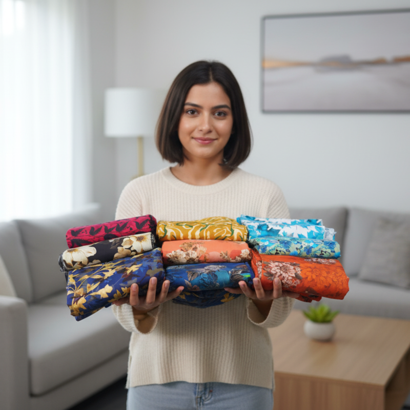 Trendy Floral Printed Fabric Collection – Vibrant Colors for Every Season ?